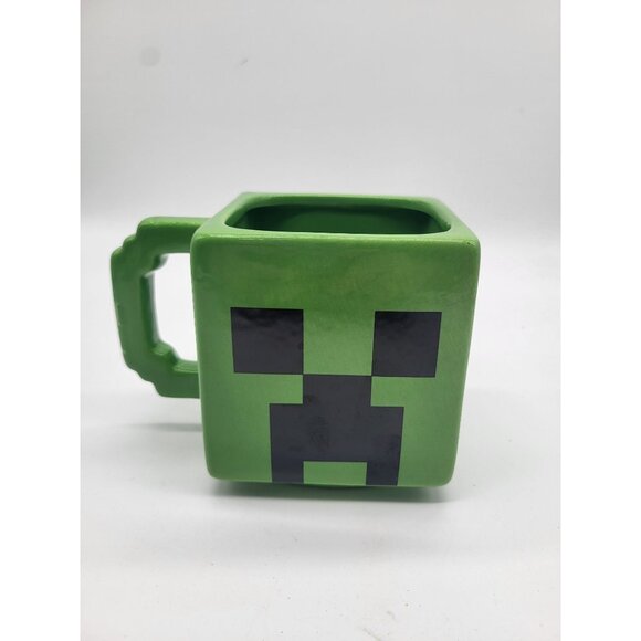 Zak! Other - zak! Minecraft Mojang Green Creeper Ceramic Coffee Mug pixelated pencil holder